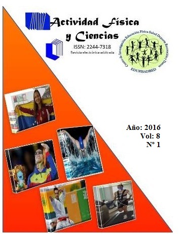 					View Vol. 8 No. 1 (2016): Estudios en Educación Física Salud Deporte Recreación y Danza. ISSN (digital) 2244-7318
				