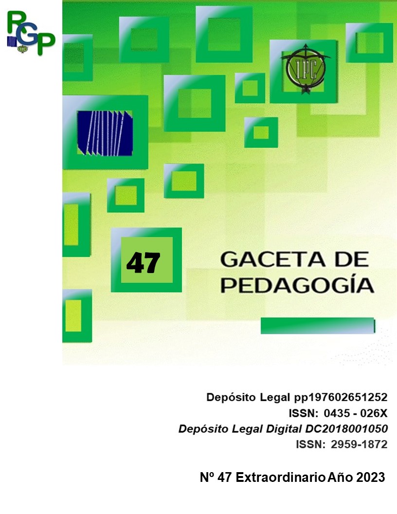 					Ver Núm. 47 (2023): GACETA DE PEDAGOGÍA
				