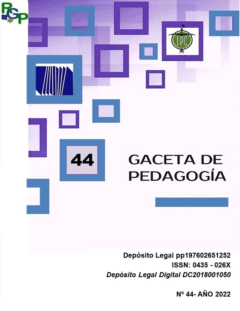 					Ver Núm. 44 (2022): GACETA DE PEDAGOGÍA
				